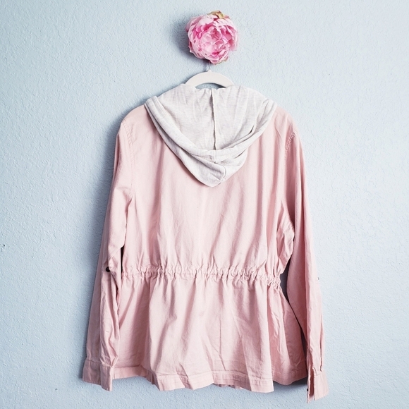 Torrid Pink Twill Jersey Sleeve Anorak Jacket - Picture 7 of 8